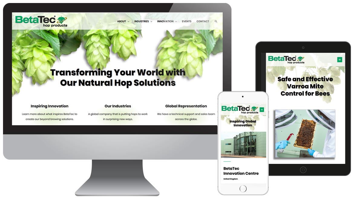 BetaTec Hop Innovation, Ethanol Website Design