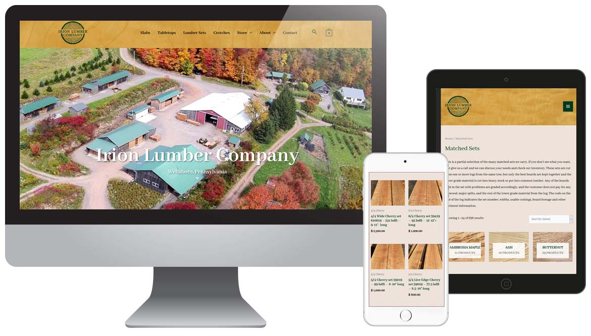 Irion Lumber Company Web Design & Ecommerce WordPress 