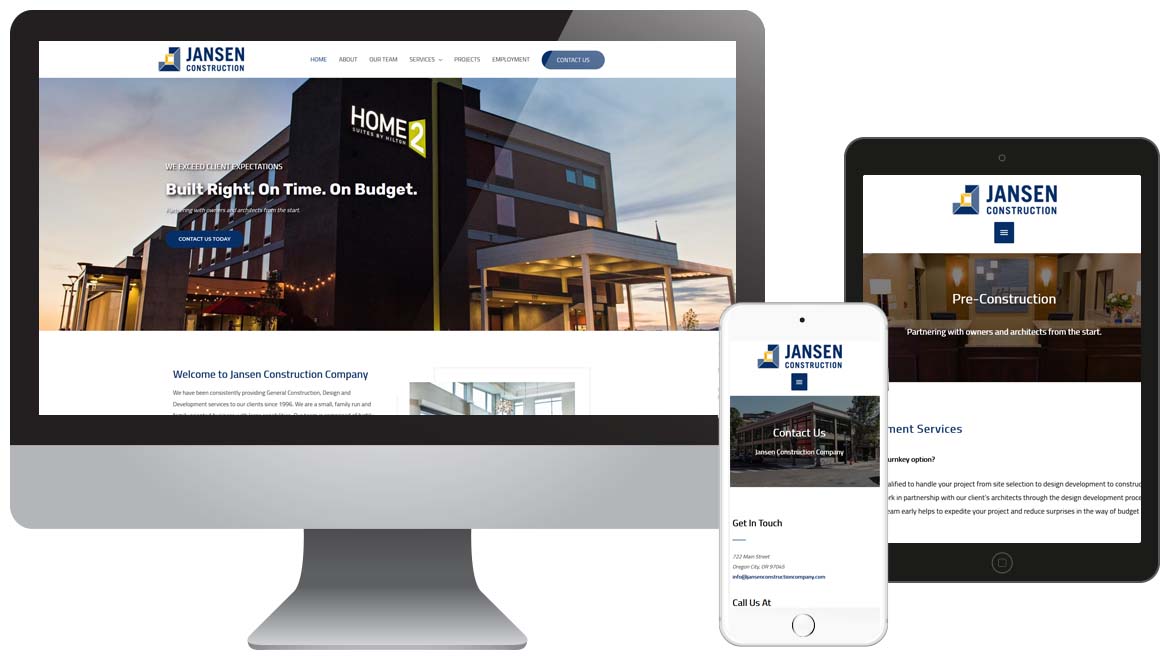 Jansen Construction Company Website - WordPress
